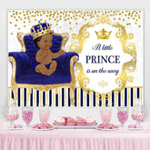 königlich Blau Gold König Stuhl Krone babydusche Hintergrund